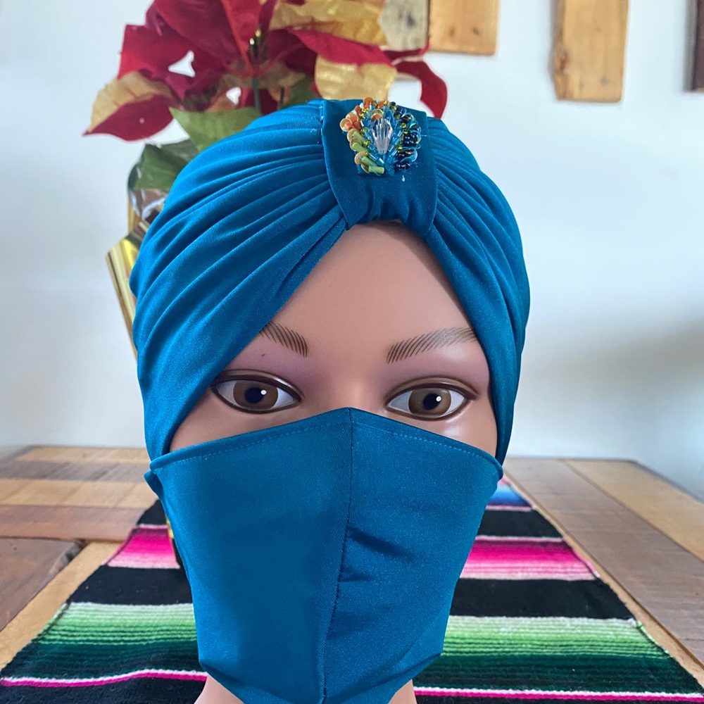 Turban with matching mask